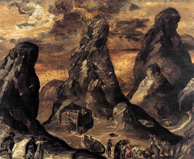 GRECO, El Mount Sinai oil painting image